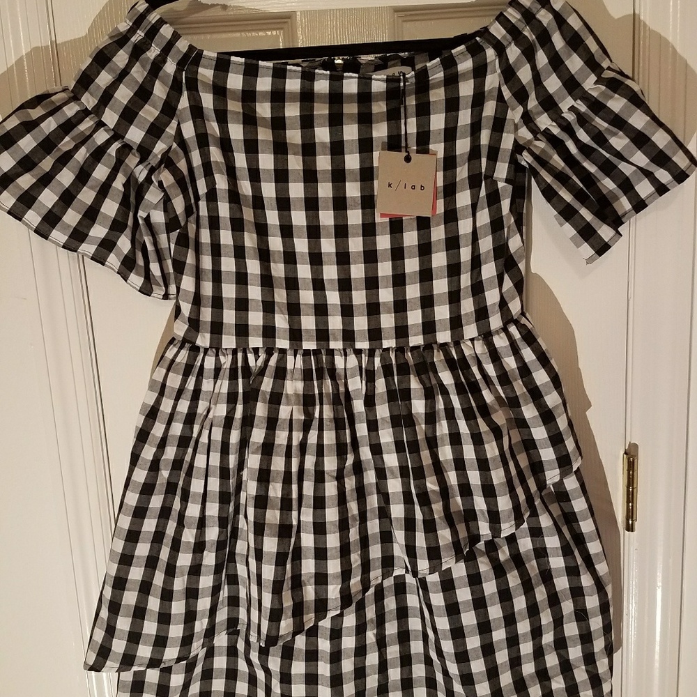 Black and White Checkered Dress